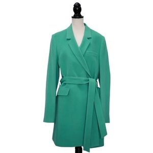 Essentiel Antwerp Belted Green Wool coat vintage